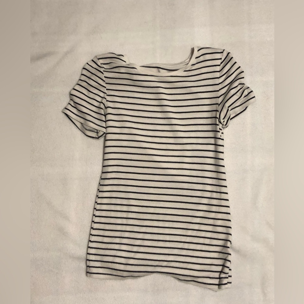 White Striped Tee